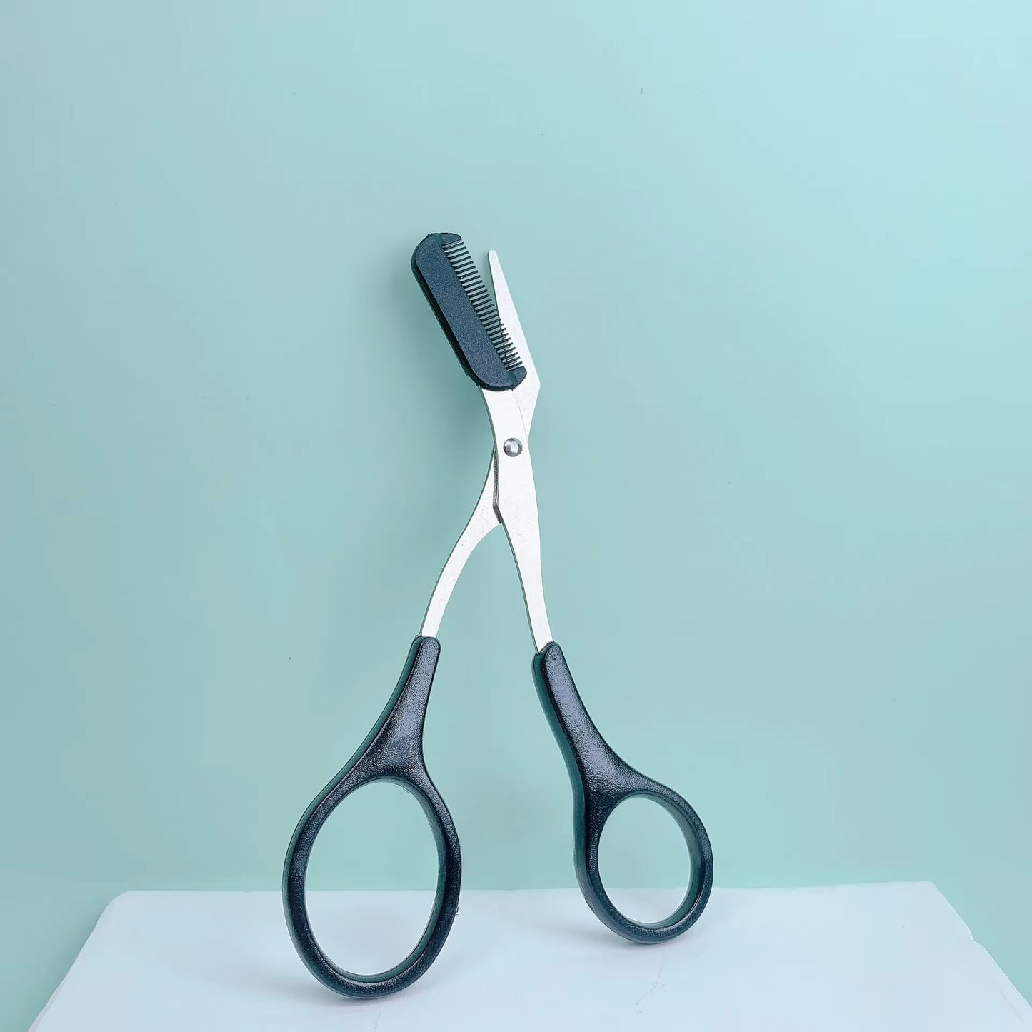 Eyebrow Trimming Scissors with Built-In Comb - Stainless Steel, Precise Grooming Tool, Creating Perfect Eyebrows