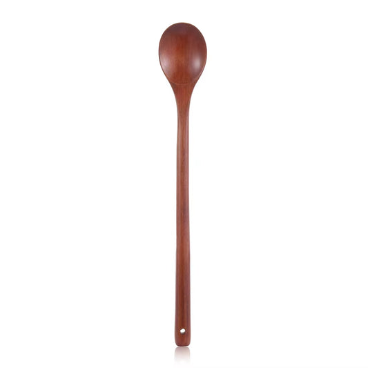 Natural Wooden Long Handle Soup Scoop - Eco-Friendly Ramen and Rice Ladle for Kitchen and Catering