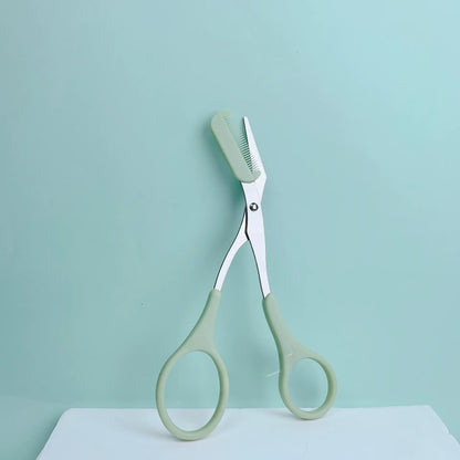 Eyebrow Trimming Scissors with Built-In Comb - Stainless Steel, Precise Grooming Tool, Creating Perfect Eyebrows