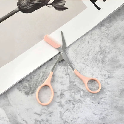 Eyebrow Trimming Scissors with Built-In Comb - Stainless Steel, Precise Grooming Tool, Creating Perfect Eyebrows