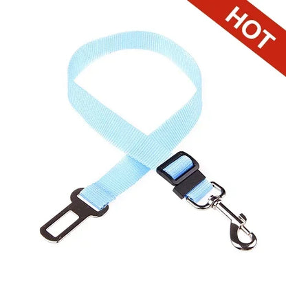 Adjustable Pet Car Seat Belt and Harness System for Dogs and Cats - Vehicle Safety Clip and Leash Accessories