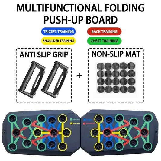 Multi Functional Push up Board Kit, Portable Push up Board, Foldable Fitness Equipment, Suitable for Chest, Abdominal, Arm/Back