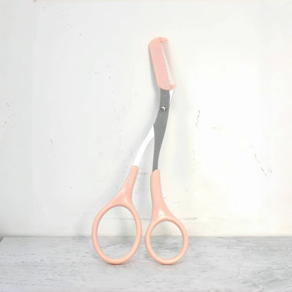Eyebrow Trimming Scissors with Built-In Comb - Stainless Steel, Precise Grooming Tool, Creating Perfect Eyebrows
