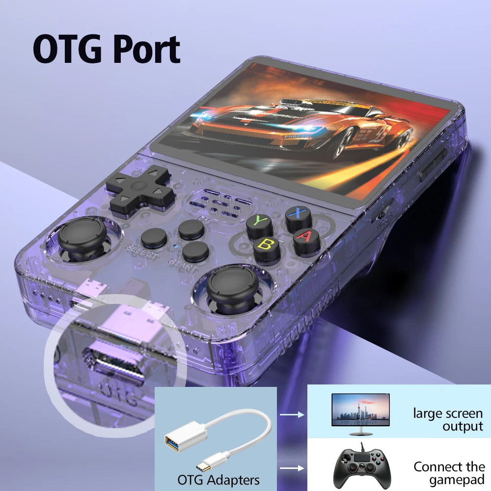 R36S Retro Handheld Video Game Console Portable Linux System 3.5 Inch IPS Screen 