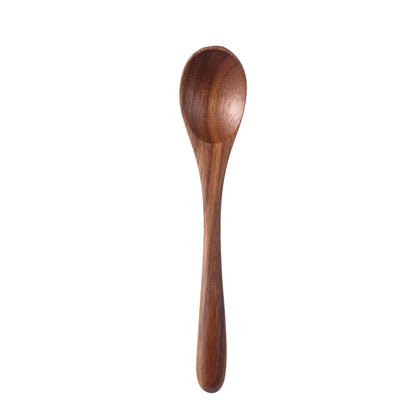 Natural Wooden Long Handle Soup Scoop - Eco-Friendly Ramen and Rice Ladle for Kitchen and Catering