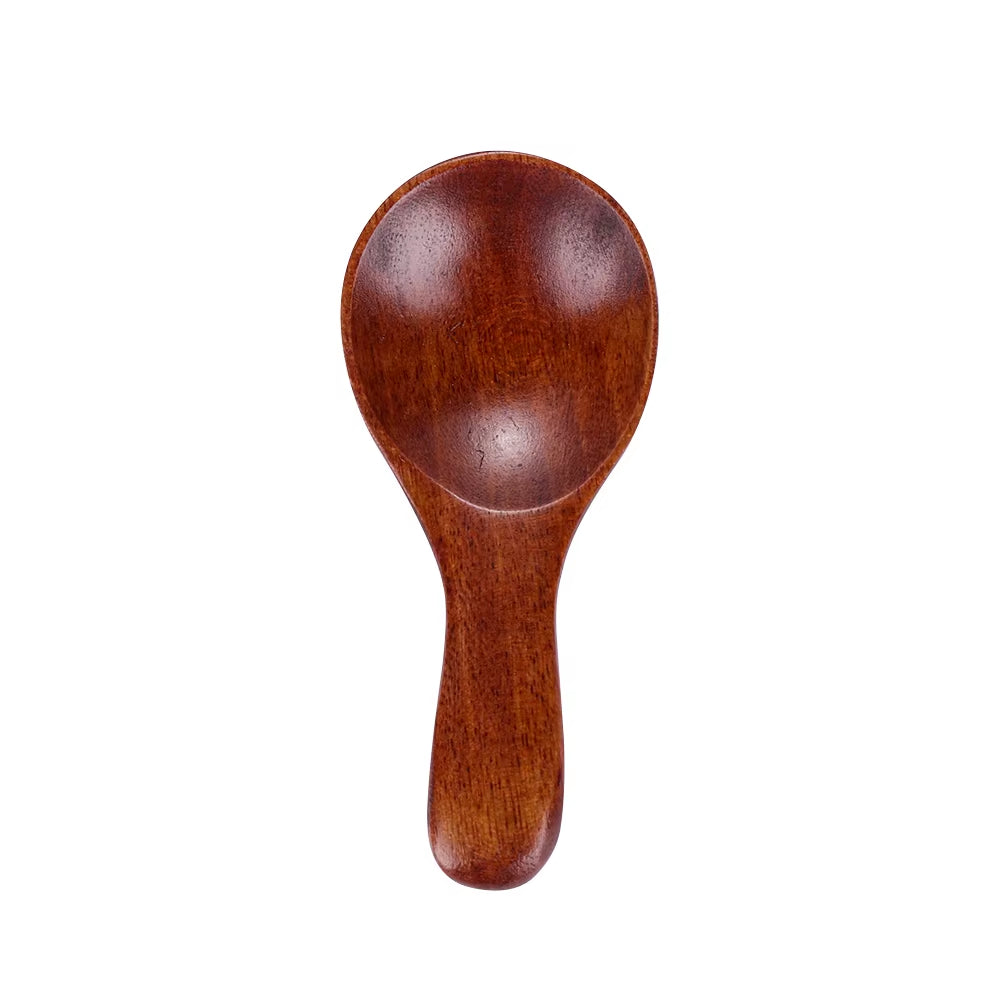 Natural Wooden Long Handle Soup Scoop - Eco-Friendly Ramen and Rice Ladle for Kitchen and Catering